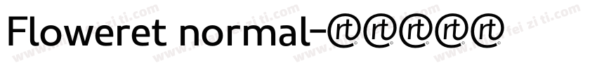 Floweret normal字体转换